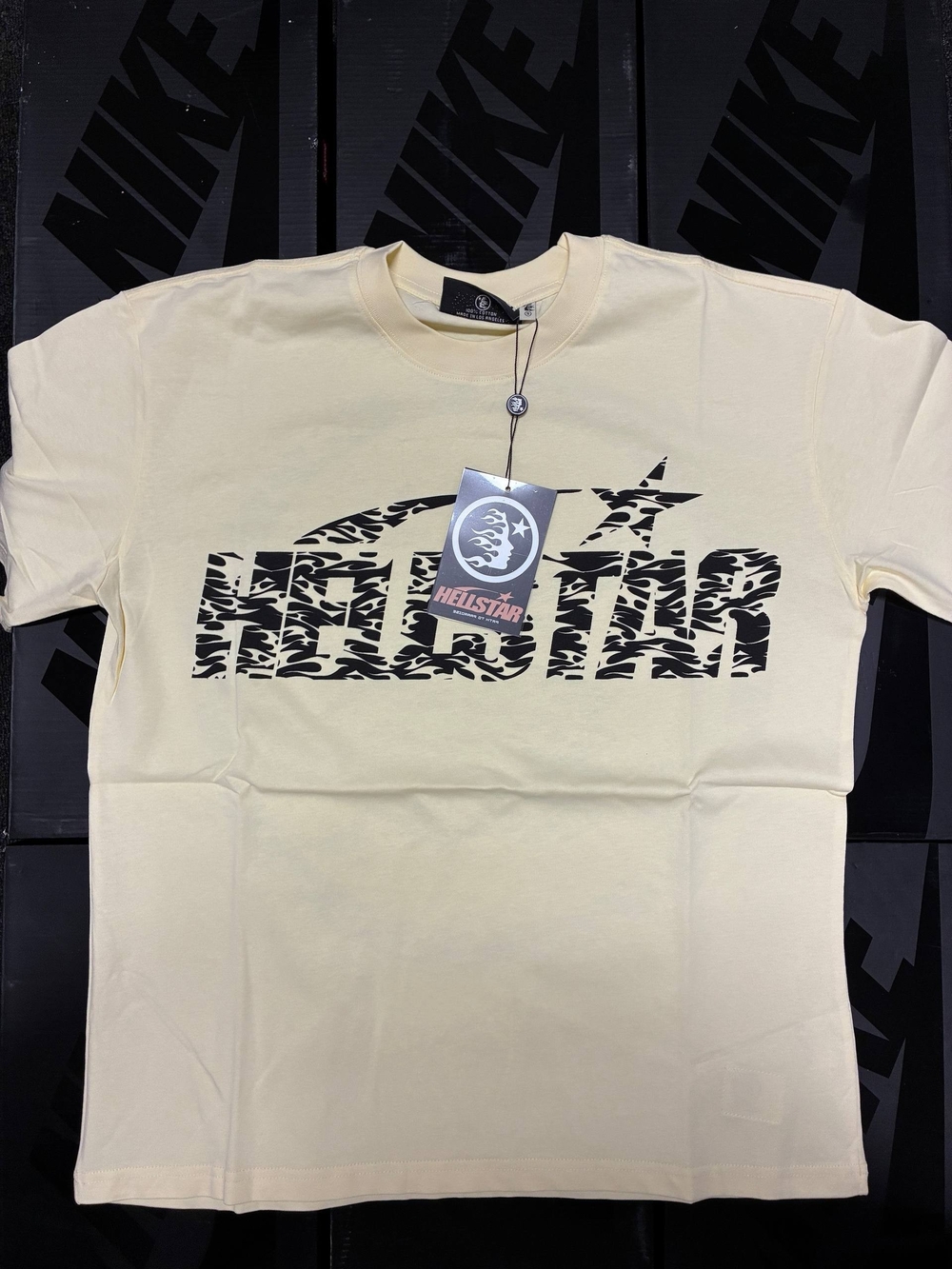 Men's Cream Graphic Logo T-Shirt